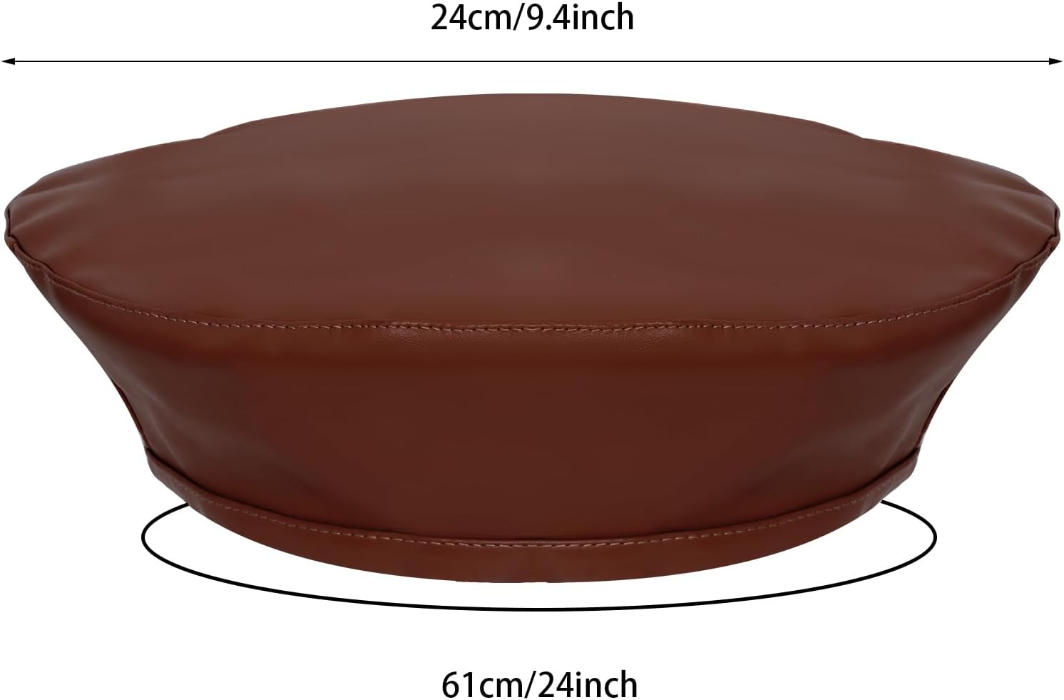 PU Leather Beret French Beret for Women Brown image number 2