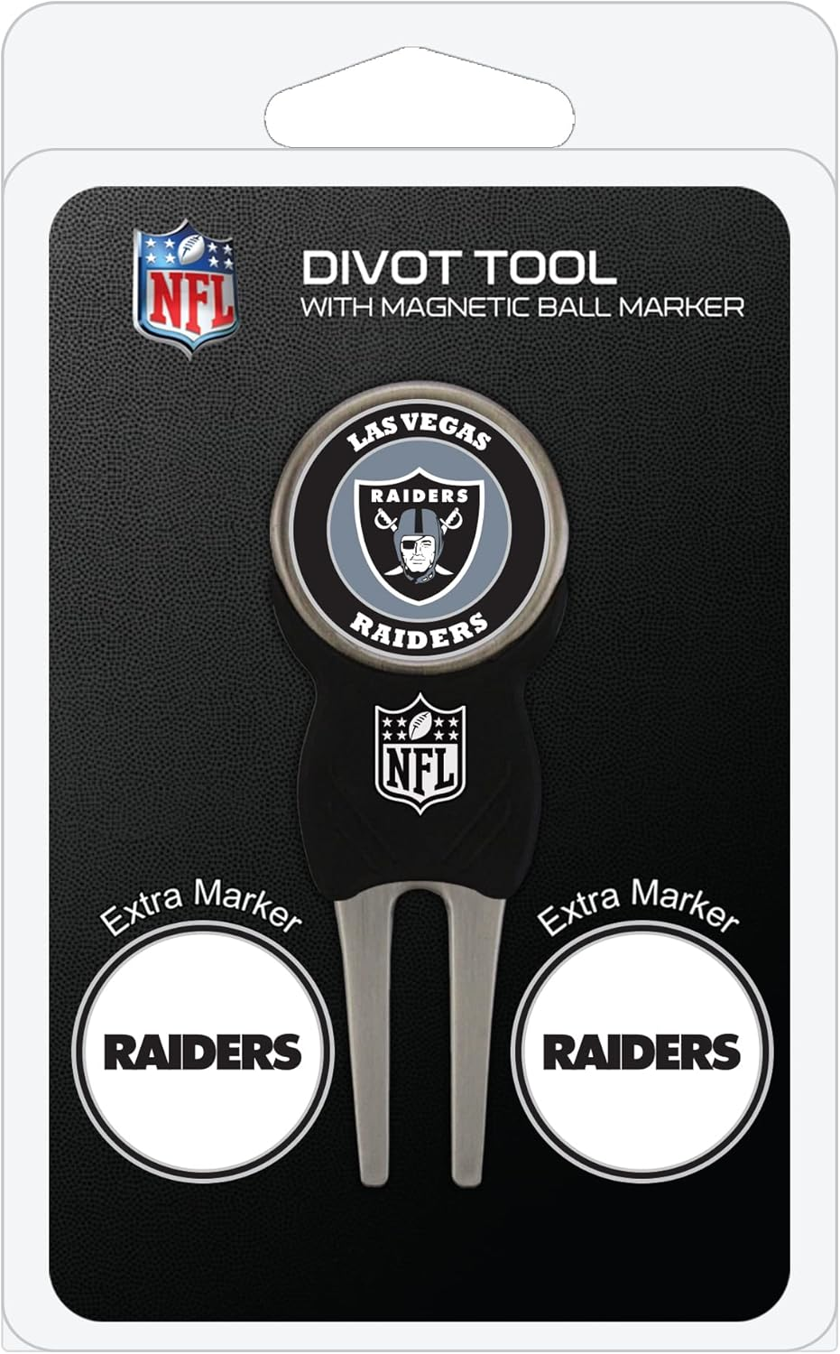 Team Golf NFL Divot Tool with 3 Golf Ball Markers Pack, Markers Are Removable Magnetic Double-Sided Enamel(Colors May Vary) image number 4