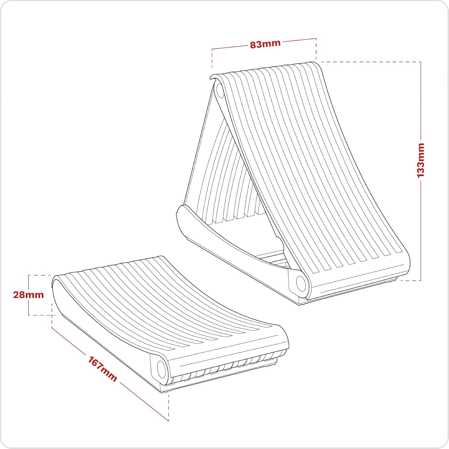 Sealey WCF01 Folding Wheel Chocks-Pair, Multi-Colour image number 3