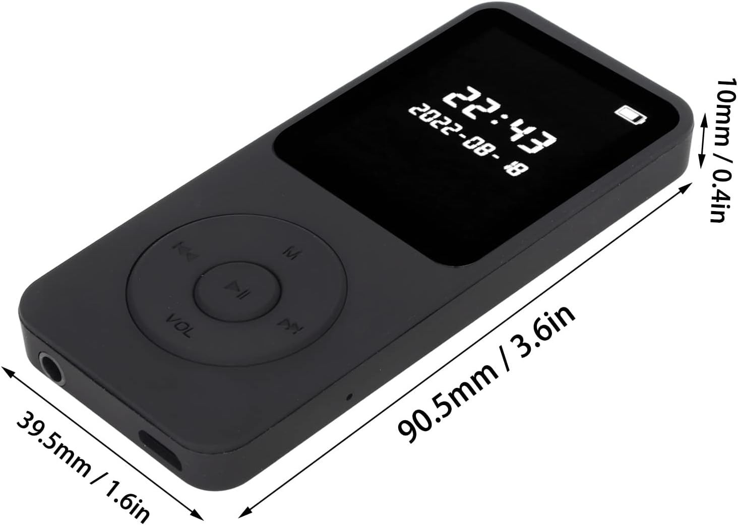 MP3 MP4 Player with Bluetooth 5.0, Ultra Thin Digital LCD 1.77 Inch Screen MP3 Music Player, Built in HD Speakers Portable Hifi Music Player (Without Memory Card) image number 2