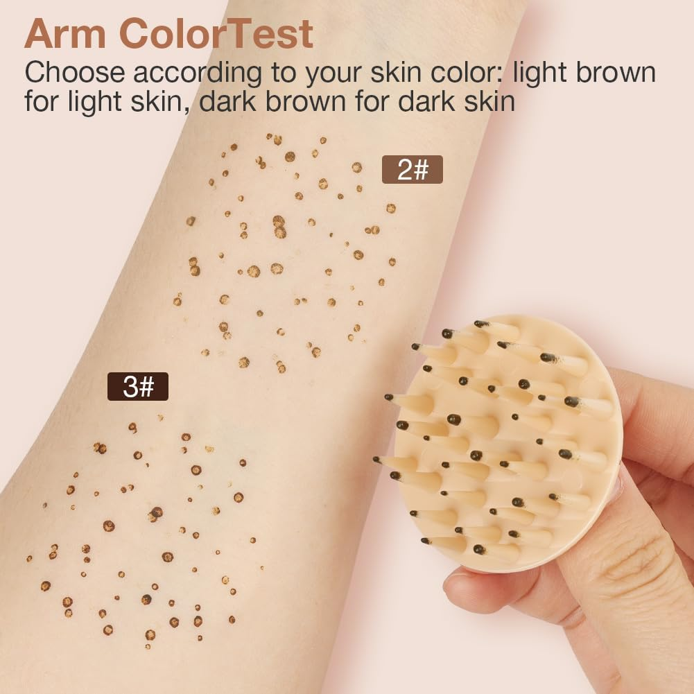 LOPHE Freckle Stamp, Liquid Freckles Pen, Fake Freckles Liquid Air Cushion, Long Lasting Waterproof Quick Dry Lifelike Freckles Marker Makeup(Brown) image number 2