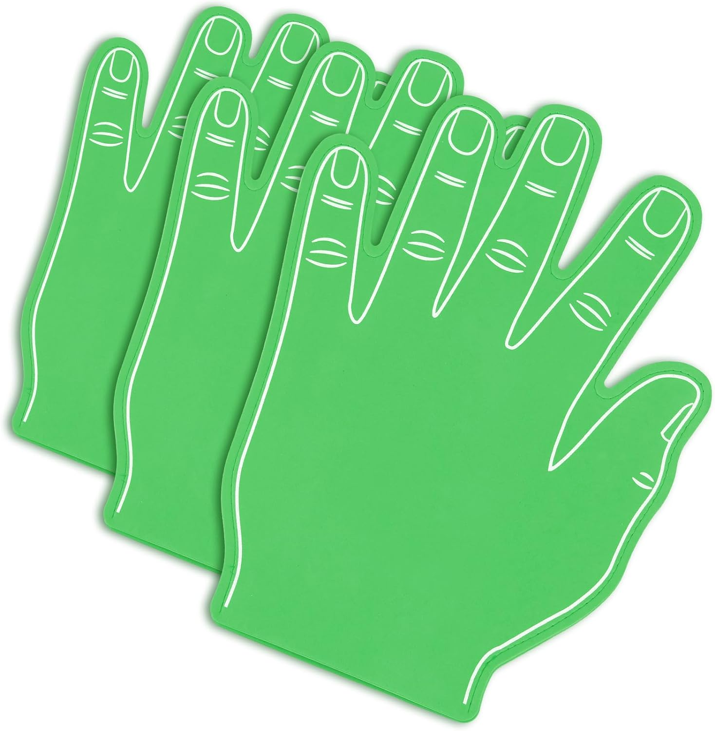Sotiff 3 Pcs 16 Inches Giant Foam Hand High Five Foam Finger Cheerleading Foam Fan Finger Foam Hand Pompom for Sports Events Games Celebration