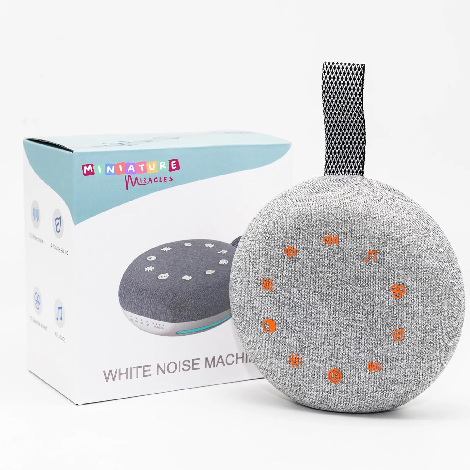 White Noise Machine, Baby White Noise Machine with 40 Soothing Sounds for Sleep, Sound Machine with Night Light 7 Colours 4 Modes for Children'S and Adult Bedroom and Travel image number 5