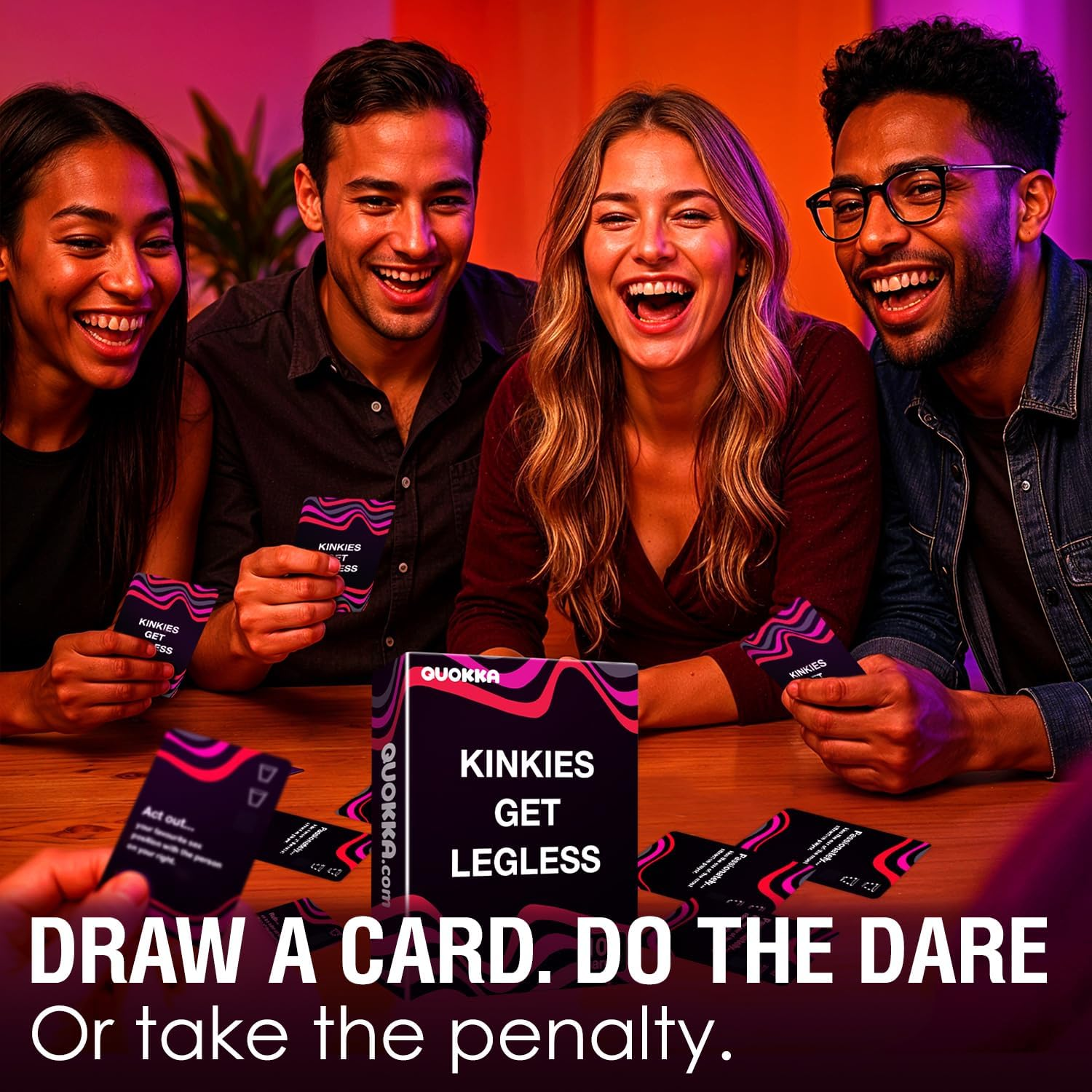 QUOKKA Party Card Game - Let&rsquo;S Get Daring - Fun and Challenging Party Board Game - Perfect for Adults and Groups Icebreaker Activities image number 1