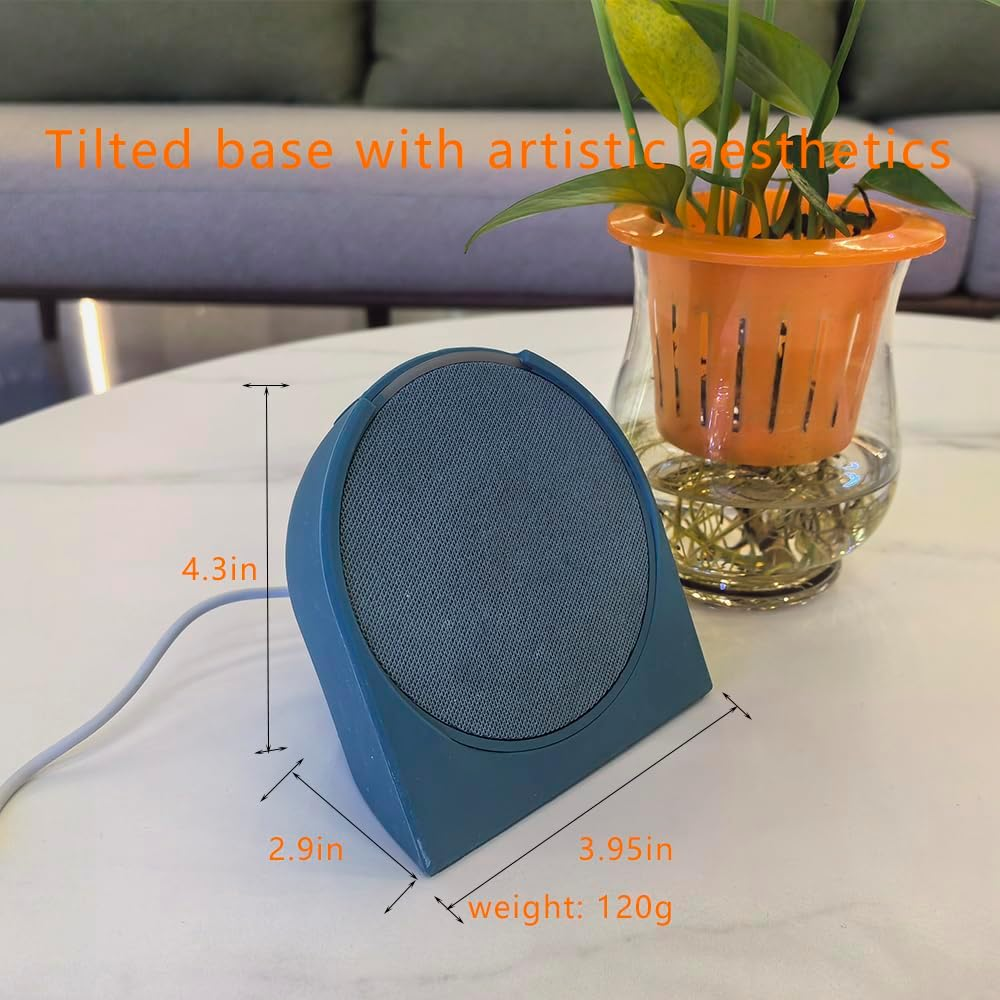 Compatible with Theamazon Echo Pop (2023 Release) Thickened Silicone Protective Cover, the Base Is More Stable, 360&deg; Protection, and a Close Fit with the Speaker Housing (Charcoal)
