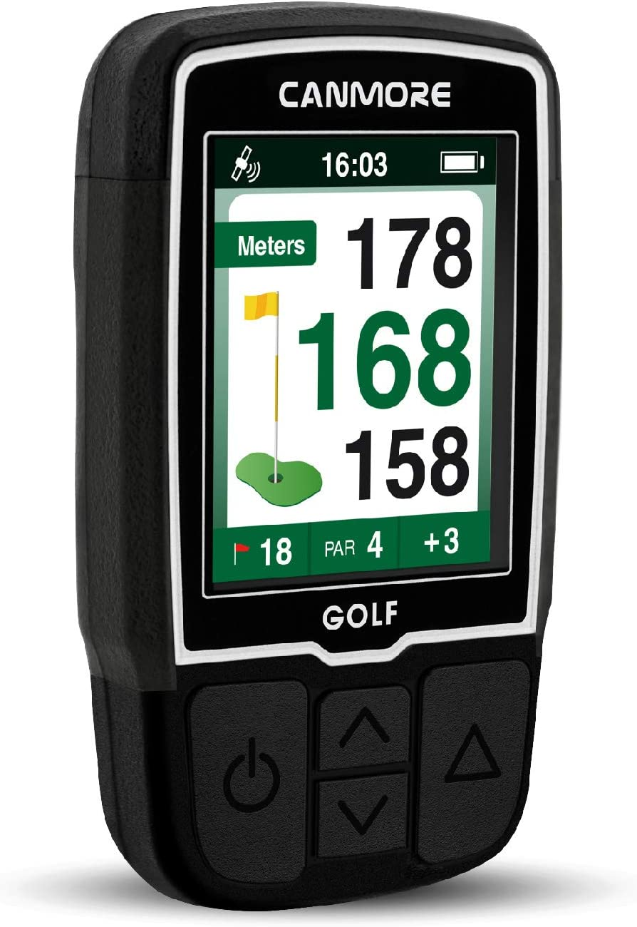 CANMORE Handheld Golf GPS HG200 - Water Resistant Full-Color Display with 41,000+ Essential Golf Course Data and Score Sheet - Free Courses Worldwide and Growing (Orange)