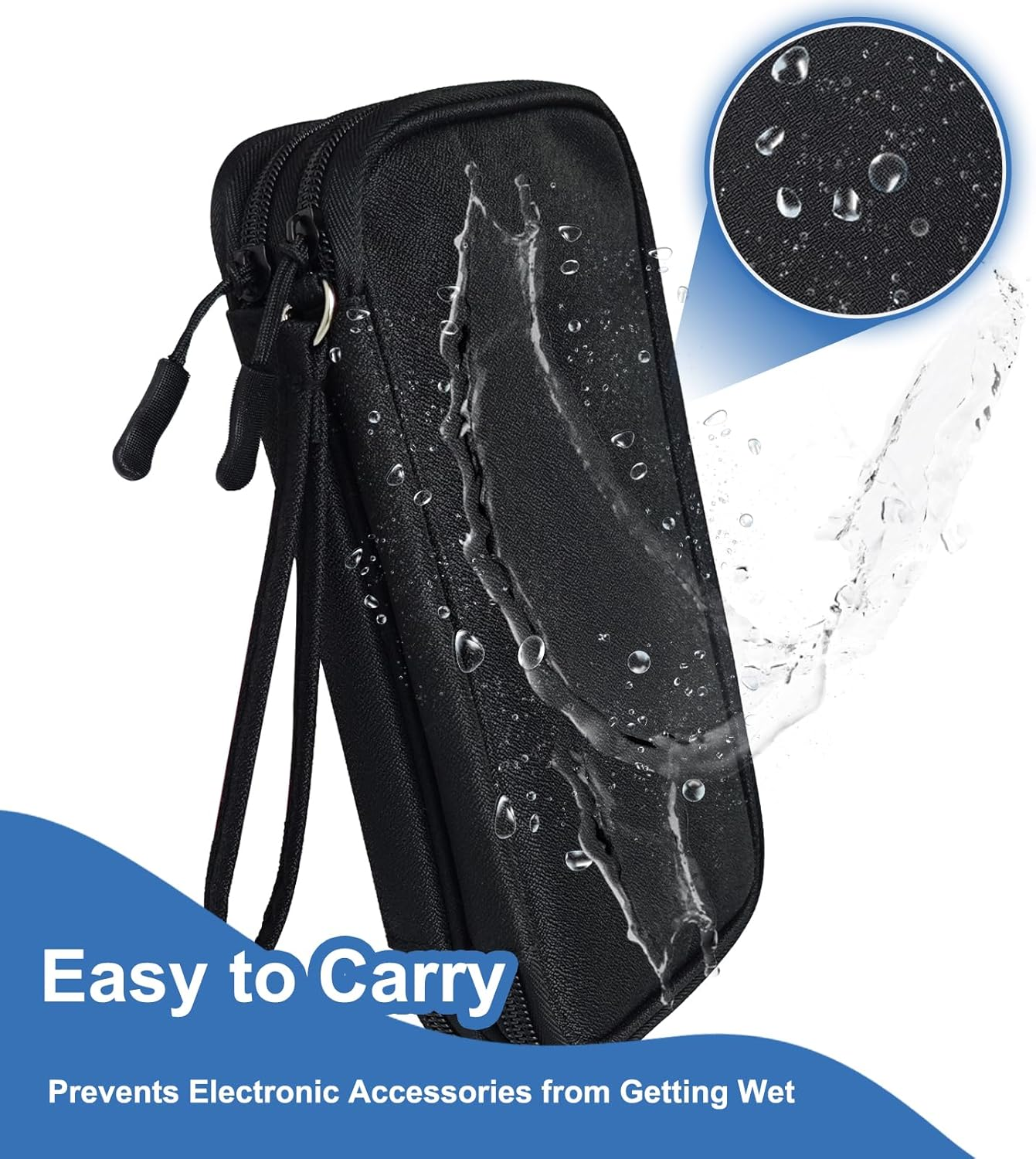 Electronic Organizer Travel Case,Charger Organizer,Cable Organizer Case,Hard Case,Tech Travel Organizer for Cord,Phone,Sd Card,Power Bank,Earphone,21" L X 12.5" W X 6" H image number 5