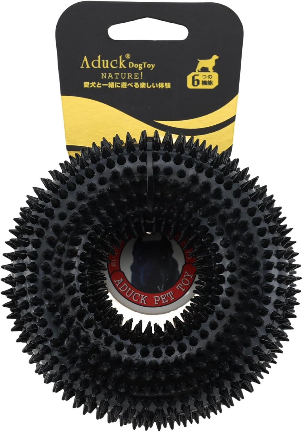 ADUCK Dog Squeaky Chew Toys for Aggressive Chewers, Small Medium Large Dogs Teeth Cleaning Soft Natural Rubber Float Toy for Indoor Outdoor Water Pool, Donut Ring Design 4.92 Inch, Crystal Blue