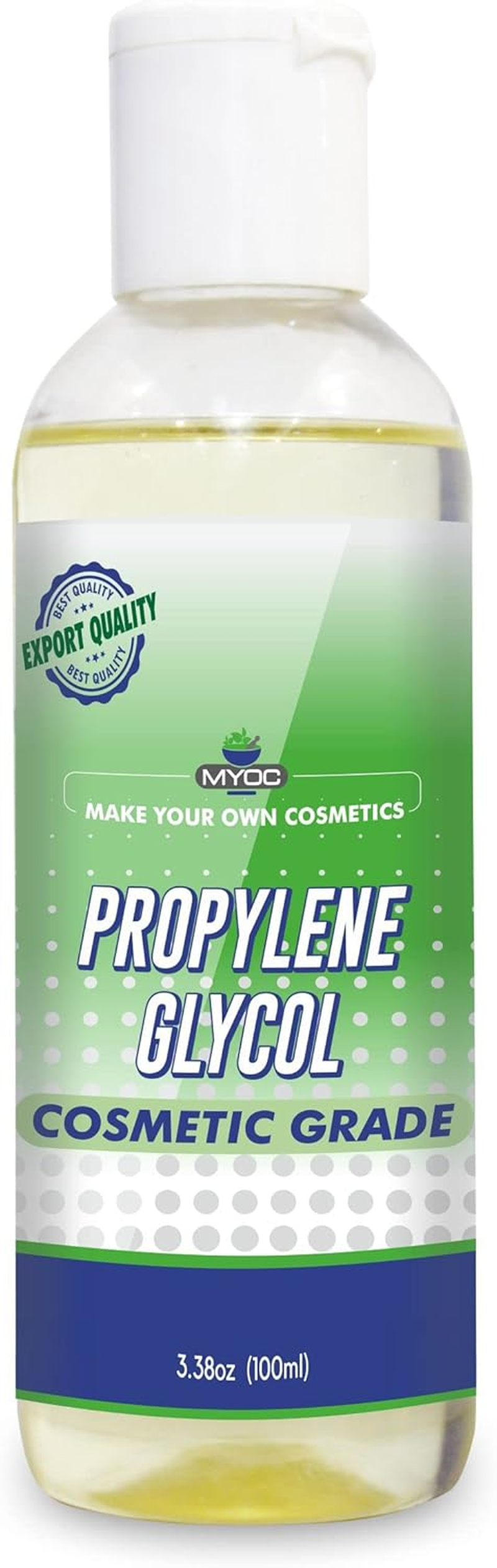 MYOC Propylene Glycol Liquid (100Ml)- Humectant, Emollient, Solvent, Cosmetic Grade | Used in Soap, Cream, Lotions, Eye Drops | Used for Reducing Aging Signs, Acne and Dry Skin image number 3