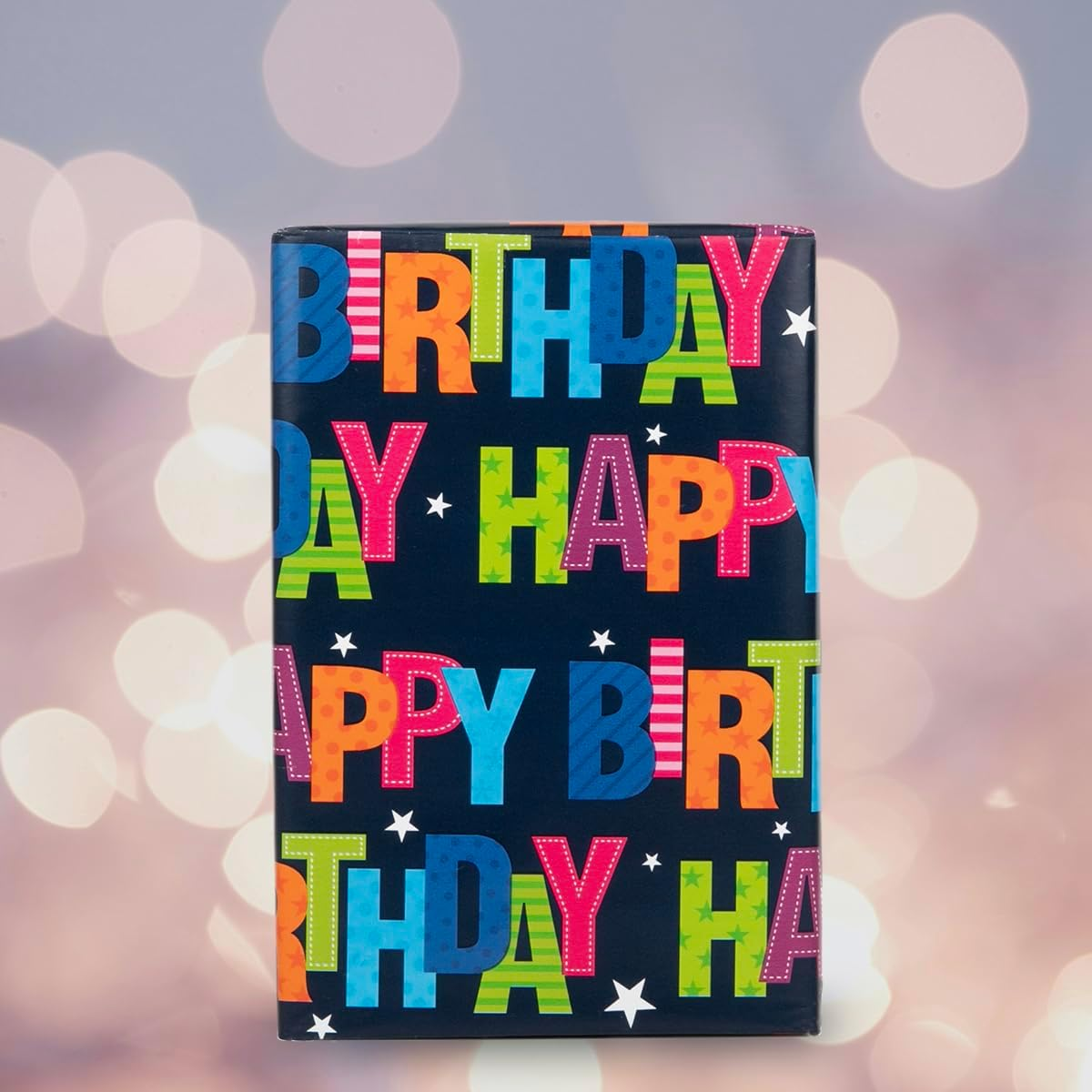 JUSTASHOW Birthday Wrapping Paper, 4 Rolls Happy Birthday Gift Wrap Papers, 17X118 Inches per Roll Gift Wrapping Paper for Holiday, Party, Baby Shower image number 5