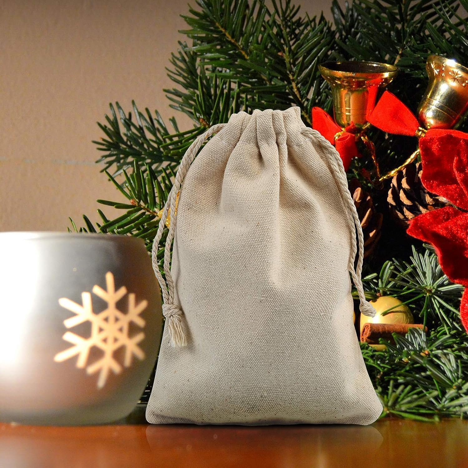 LEMESO 12PCS Burlap Bags 10 * 15Cm Canvas Pouches Bags Reusable Burlap Pouches Gift Bags with Drawstring for Wedding Favor Jewelry Vintage Party Storage Wrap image number 2