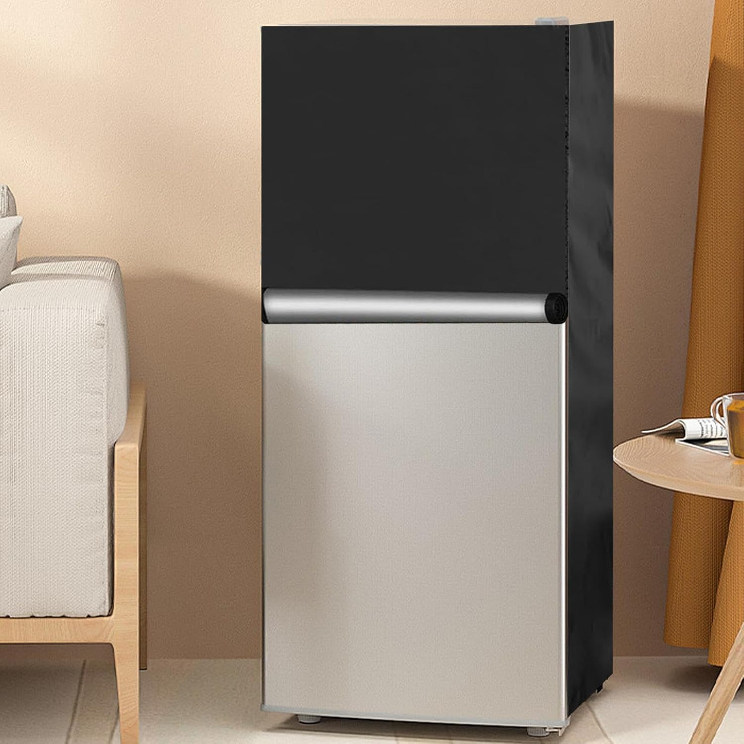 Refrigerator Cover | Waterproof Oxford Cloth Fridge Protector for Outdoor | Home Beverage Cooler and Refrigerator Dust Cover, Household Appliance Top Mat - M image number 7