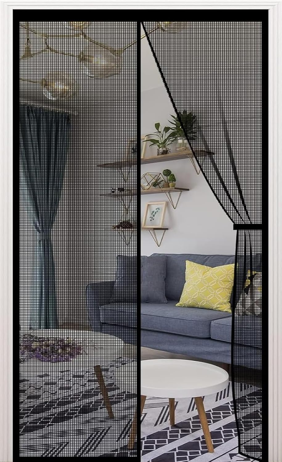 XCMVCN Magnetic Fly Screen Balcony Door, 65 X 190 Cm, Fly Screen Door, Magnetic Insect Protection, Easy Adhesive Mounting, No Drilling, for Balcony Door/Patio Door, Black image number 1