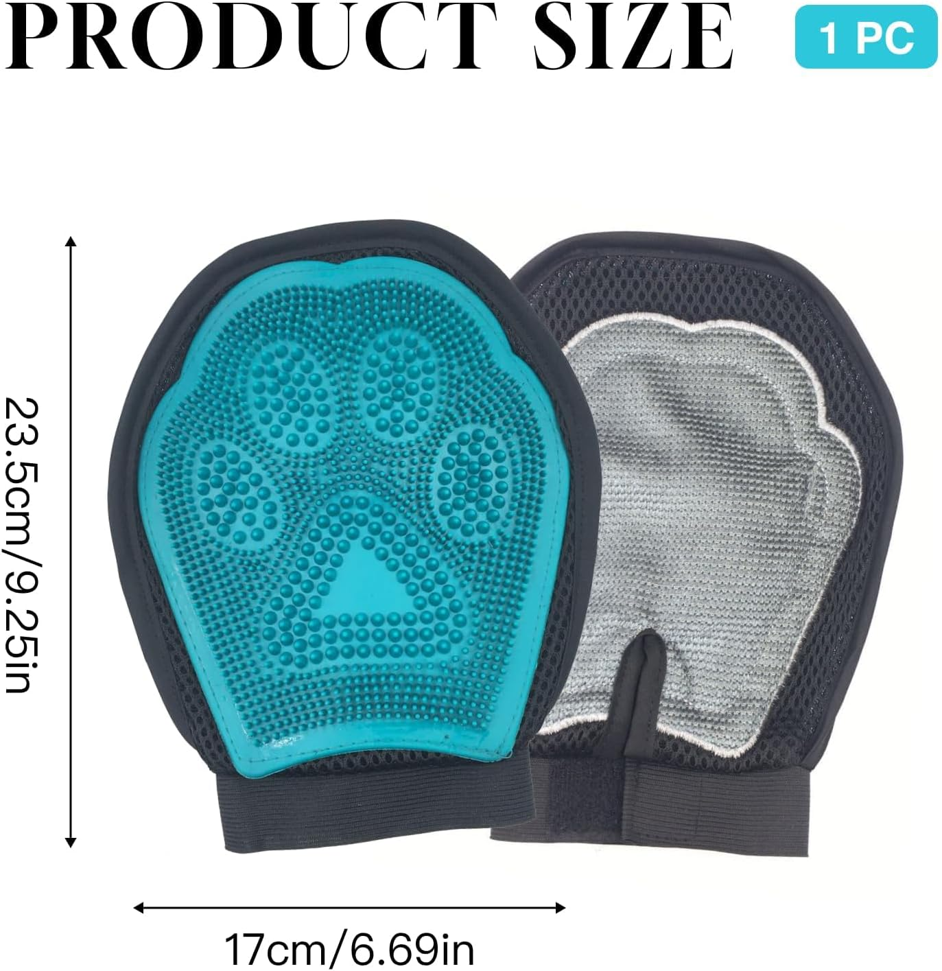 Pet Grooming Glove, 2-In-1 Luxury Dog Fur Remover & Cat Hair Remover Mitt, Deshedding Glove for Dogs, Cats, Kittens & Puppies, Massage Grooming Glove for Removing Loose Fur, Dirt & Dust image number 5