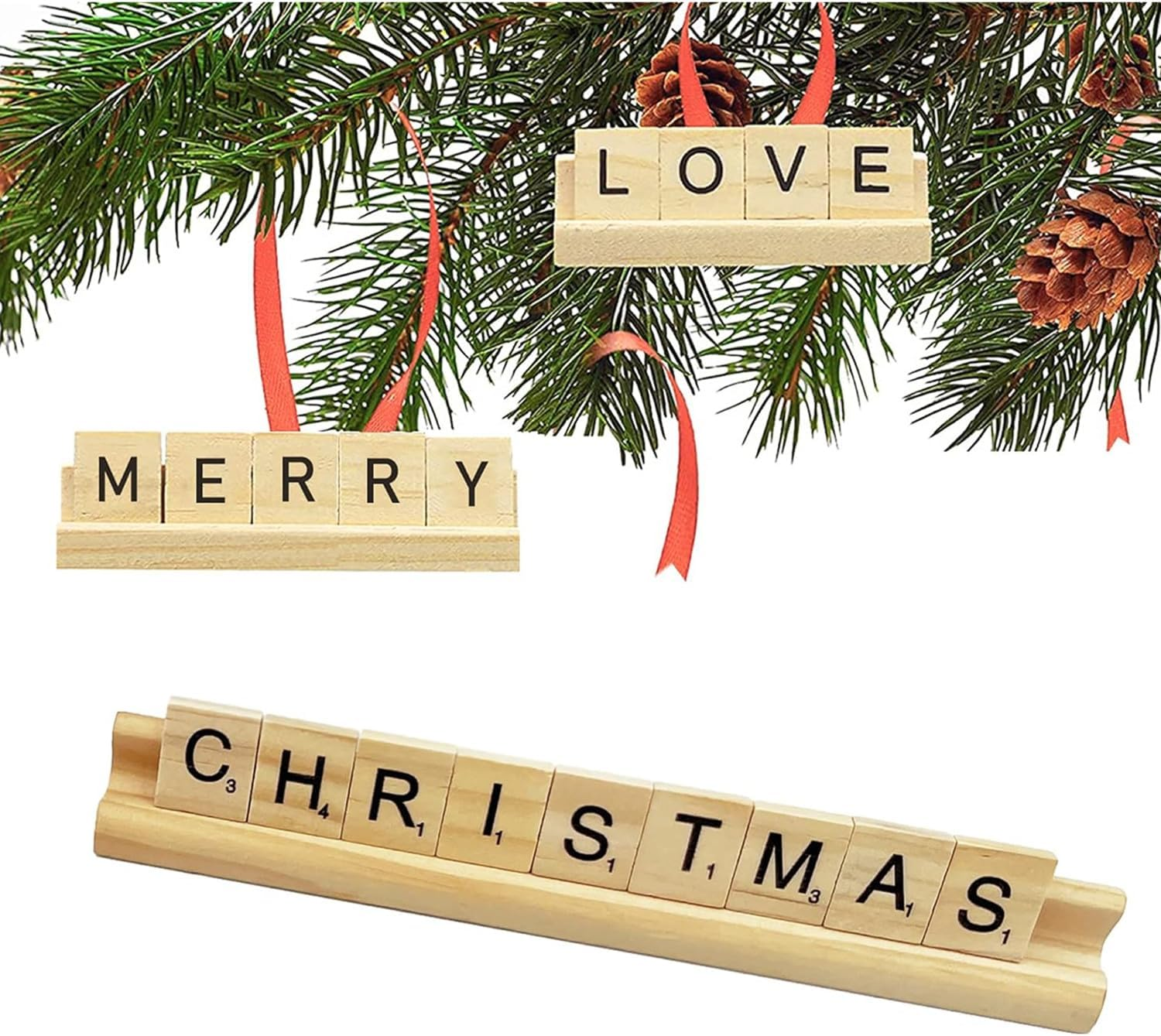 Natural Wood Domino Holder Stand Display Base Mahjong Rack Tray Simple, Stylish, and Versatile Entertainment Solution, Ideal for Scrabble Tiles, Rummikub, and Domino Games (8-Pack) image number 3