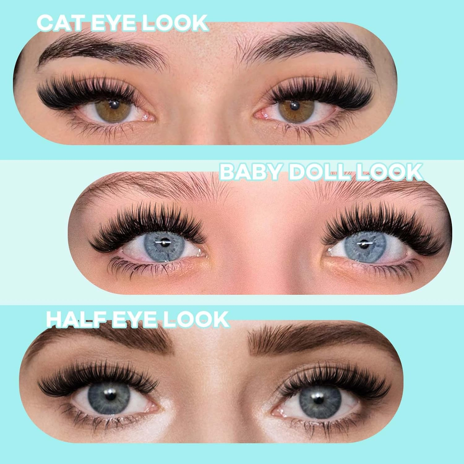 GEMERRY Eyelash Extension Kit Faux Individual Eyelashes Kit 40D DIY Cluster Eyelashes D Curl 0.07Mm 10-18Mm with Bond and Seal Glue Clamp & Cream Remover Eyelash Extension(40D-0.07D-Kit)