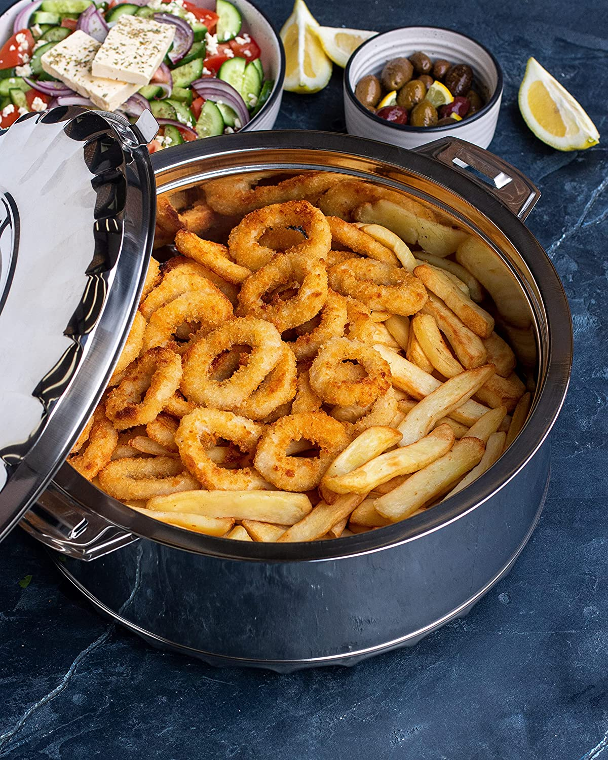 The House of Florence Stainless Steel Max Fresh Insualted Food Warmer, 8.5 Litre Capacity,Silver image number 1