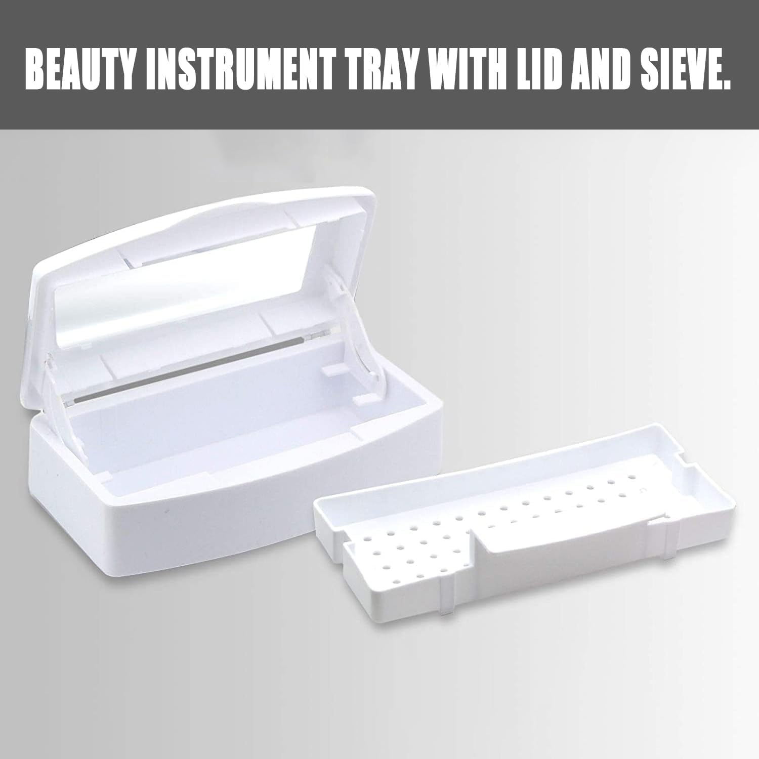 Norhogo Tray Manicure Disinfectant Box Plastic Germicidal Plunge Pool Steriliser Box for Beauty Salon Manicure Hair Tools Instruments Doctors Manicure Laboratory Cleaning Items image number 6