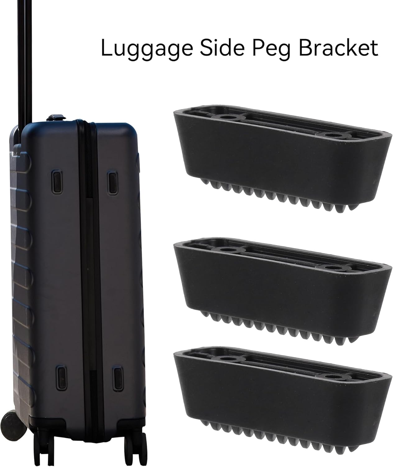 BQLZR 4.7X1.6Cm Luggage Feet Pad Trunk Plastic Bottom Side Stand with Screws Pack of 4