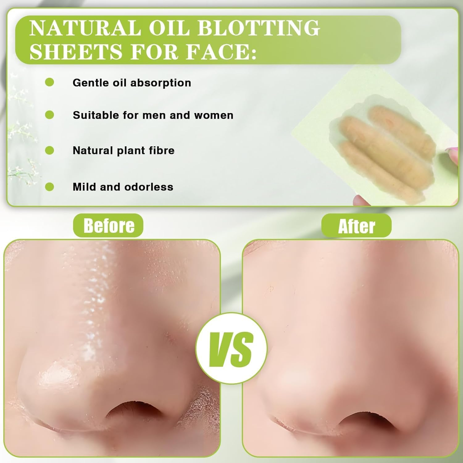 700Pcs Oil Absorbing Facial Sheets,Oil Blotting Paper Sheets Blotting Paper Oily Skin Portable Blotting Papers for Face & Nose, Blotting Sheets for Oily Skin to Instantly Absorb & Remove Excess Oil