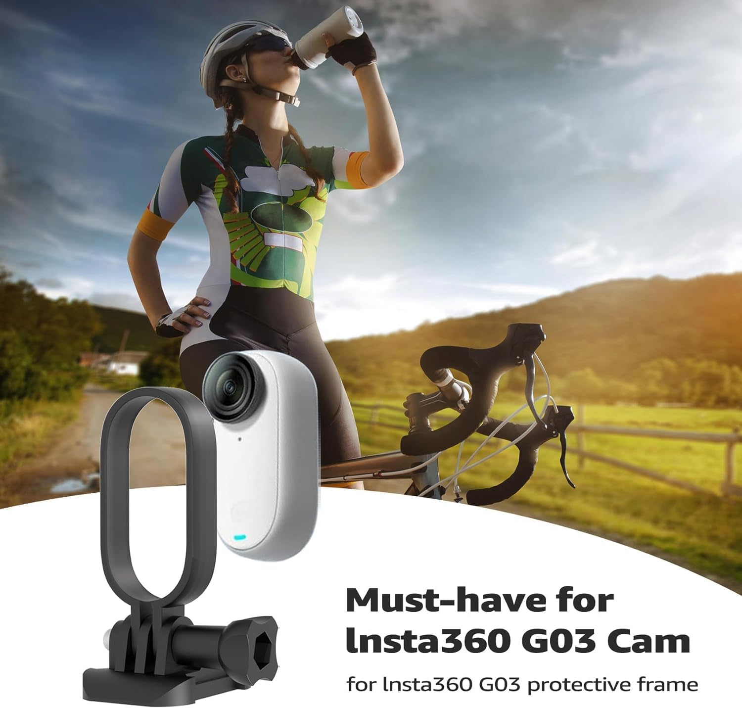 Frame Case Compatible with Insta360 GO 3 Action Camera - Inst 360 GO3 Accessories with Silicone Protective Cover, Screen Protectors image number 2