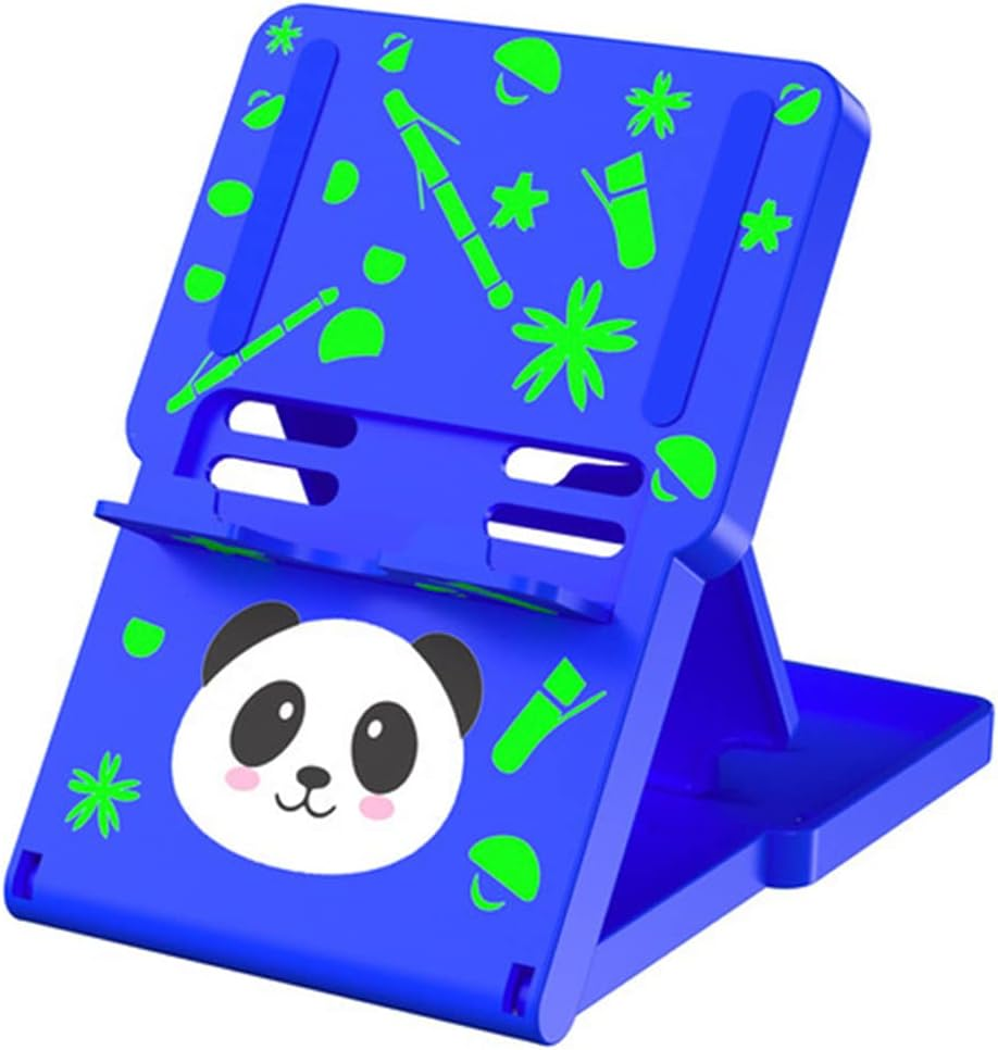 Busjoy Stand for Nintendo Switch, Switch OLED, Switch Lite, for Zelda Tears of the Kingdom Cute Holder Bracket, Adjustable Portable Foldable Non-Slip Playstand-Black