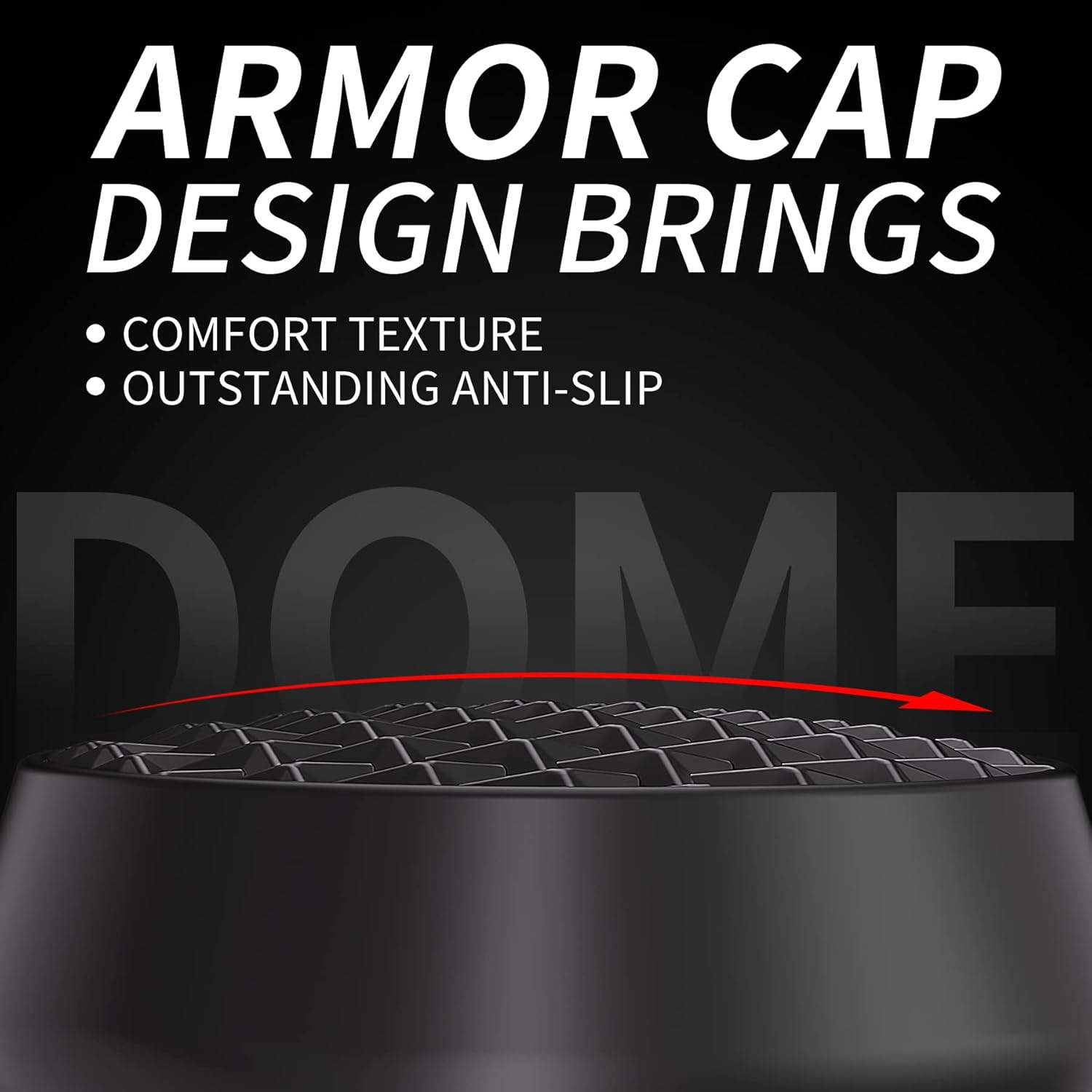 Playvital Thumbs Pro Armor Thumbstick Extender for Ps5 Wireless Controller Thumb Grips, Joystick Caps Grip for Ps5 Controller - 2 High Raise and 2 Mid Raise Dome - Black image number 5