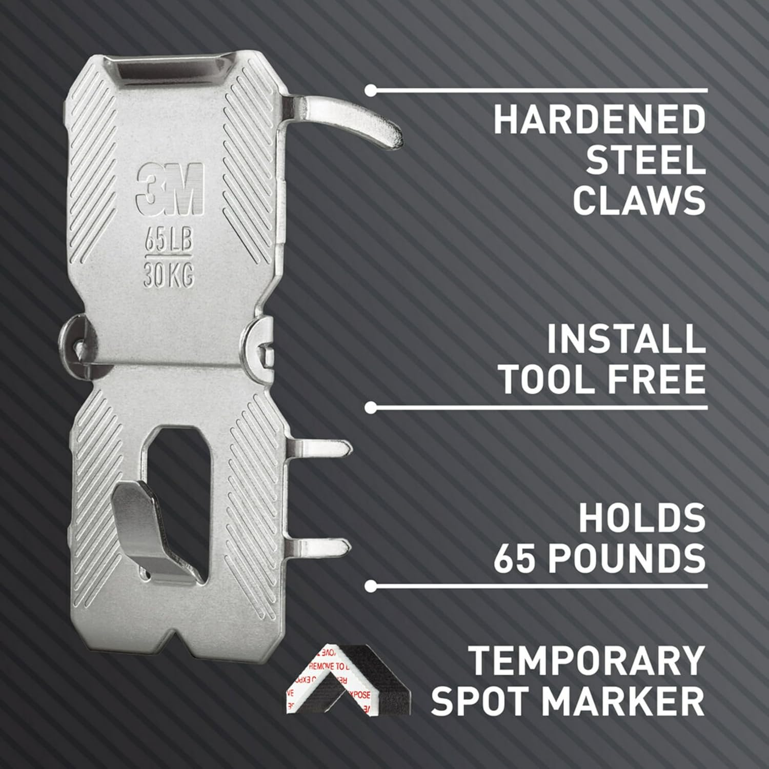 3M Claw Drywall Picture Hanger,Silver image number 6