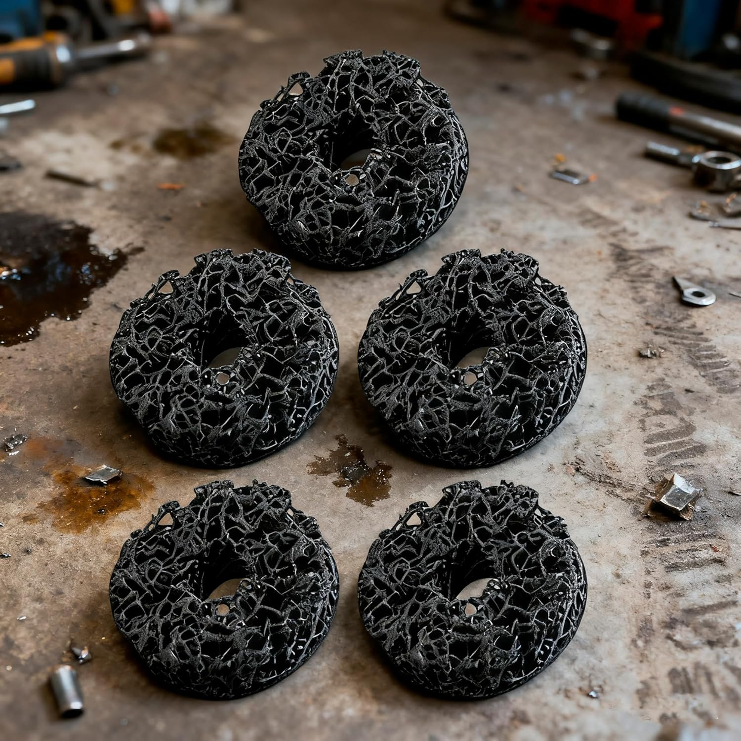 FLYTIN Wheel Hub Cleaning Kit - Hub Cleaner Tool for Drill, Automotive Grinding Maintenance Cleaner for Nuts & Bolt, Durable Auto Care for Garages, Trucks, Cars image number 1