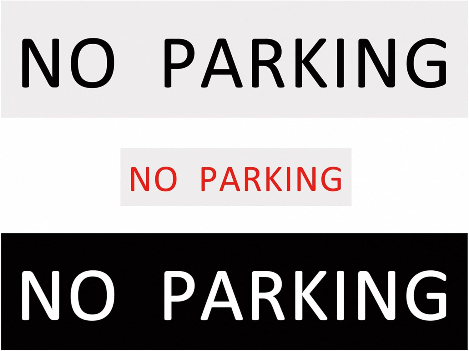NO PARKING Sign Self Adhesive Plaque Decal Home Signs (Style 3, 50X200Mm)