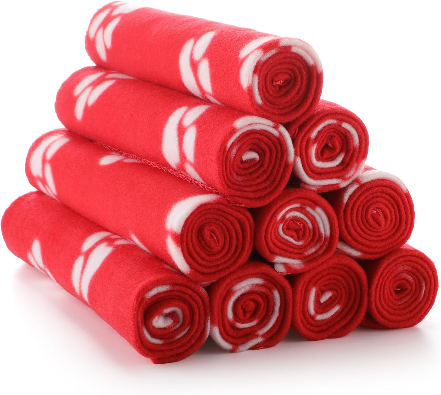 10 Pieces Pet Blankets with Paw Print Dog Cat Soft Fleece Blankets Sleep Mat Pad Bed Cover for Kitten Puppy and Other Small Animals, 24 X 28 Inch (Vibrant Color)