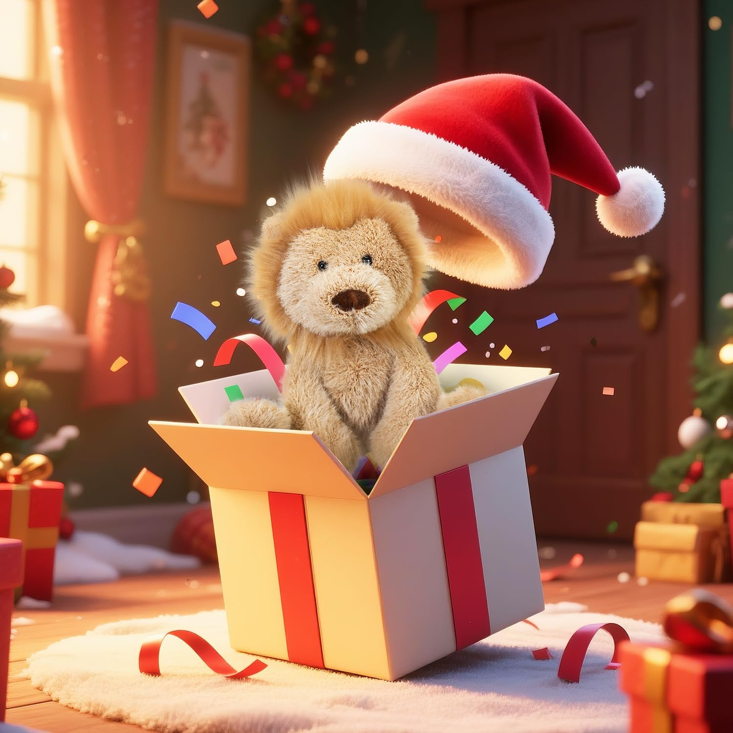 Apricot Lamb Toys Plush Brown Lion Stuffed Animal Soft Cuddly Perfect for Child (Brown Lion,9 Inches) image number 2