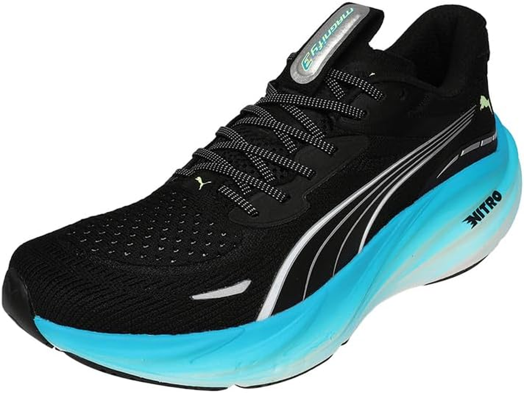 Puma Men'S Magnify Nitro 3 Running Shoes Neutral Shoes Puma Black-Speed Blue - Black 42.5 image number 2