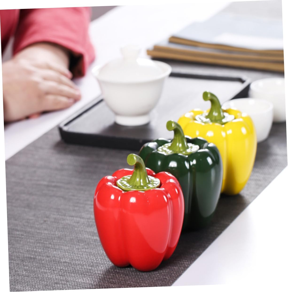 BRIGHTFUFU Ceramic Tea Sealed Jar Storage Jar Airtight Canister for Home Organization image number 2