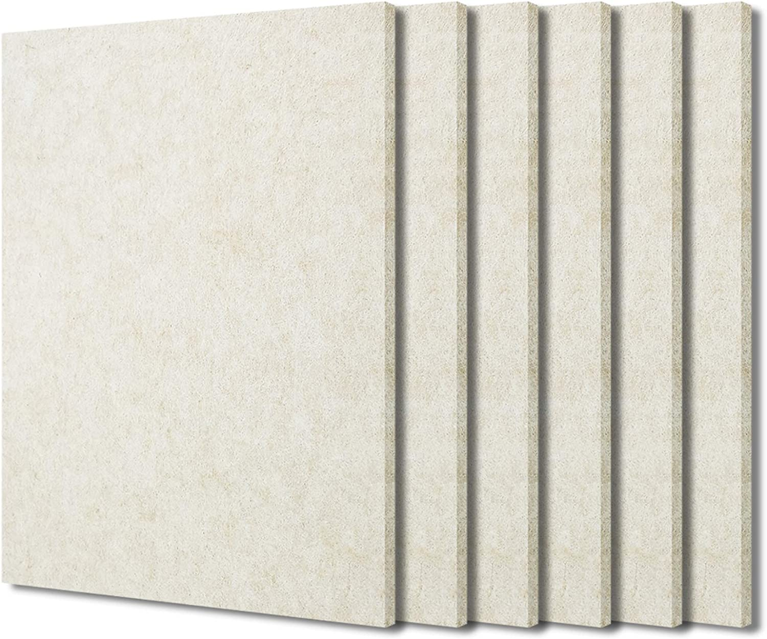 BXI Sound Absorber - 400 X 300 X 9 Mm 6 Pack High Density Acoustic Absorption Panel, Sound Absorbing Panels Reduce Echo Reverb, Tackable Acoustic Panels for Wall and Ceiling Acoustic Treatment (Matte Black)