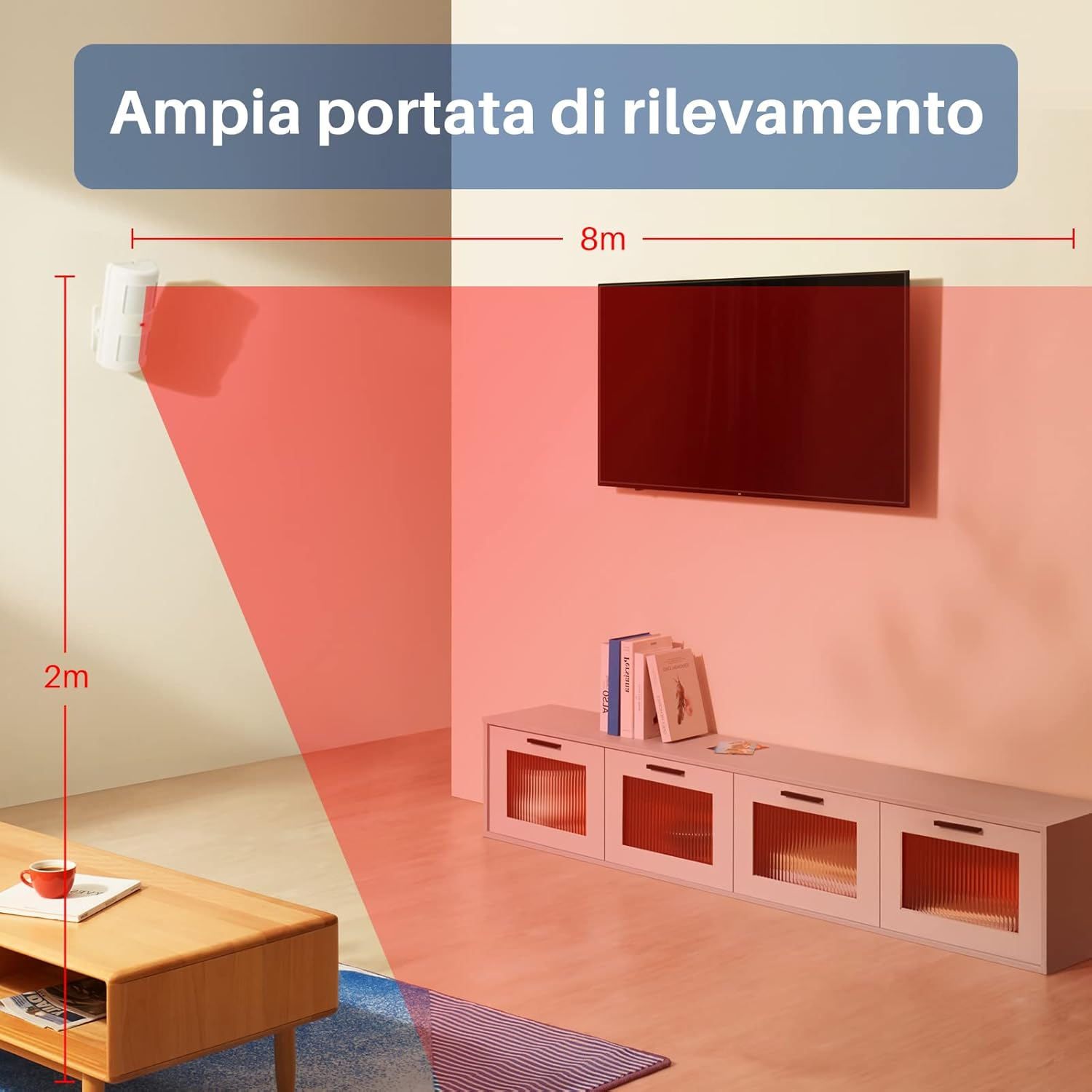 Chuango PIR-910 Pet Safe Motion Sensor Wireless Indoor Human Motion Detection Energy Saving Mode Tamper Protection 110&deg;/ 5M Detection Range image number 4