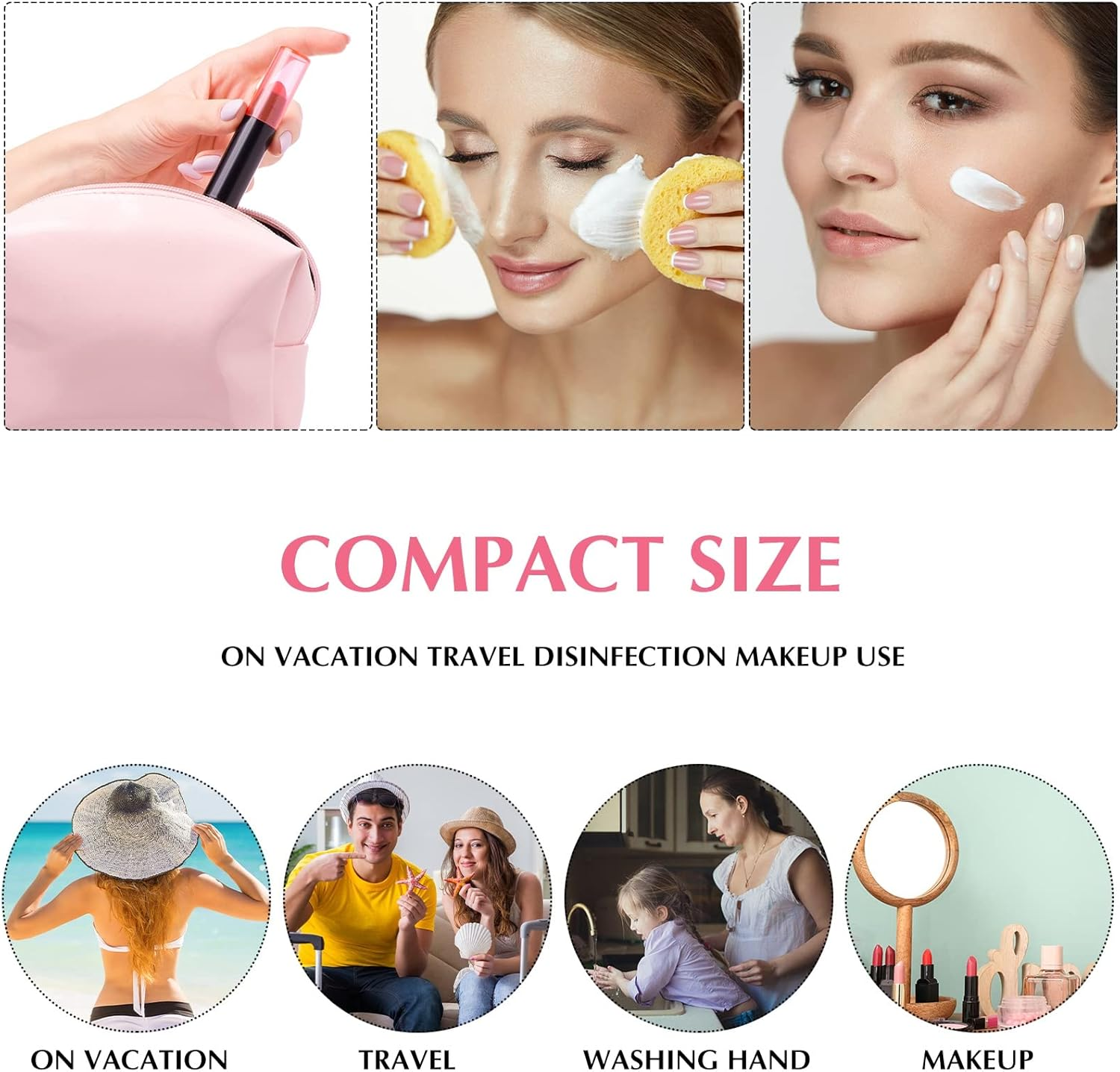 50 Pack Foam Pump 1Oz/30Ml Refillable Dispenser Travel Size Plastic Mini Bottle for Lash Shampoo, Cleaning, Cosmetics - Portable Clear Foaming Packaging, Transparent image number 4