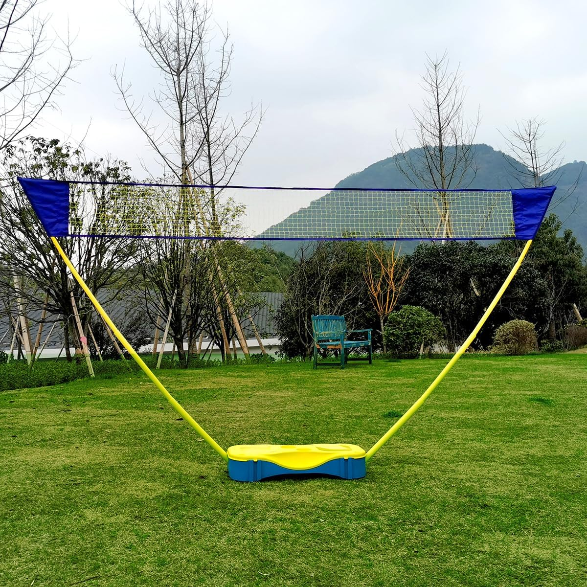 Portable Badminton Net Set,Folding Volleyball Net,2Professional Badminton Racket,2 Shuttlecocks,Family Game,Backyard Sports image number 3