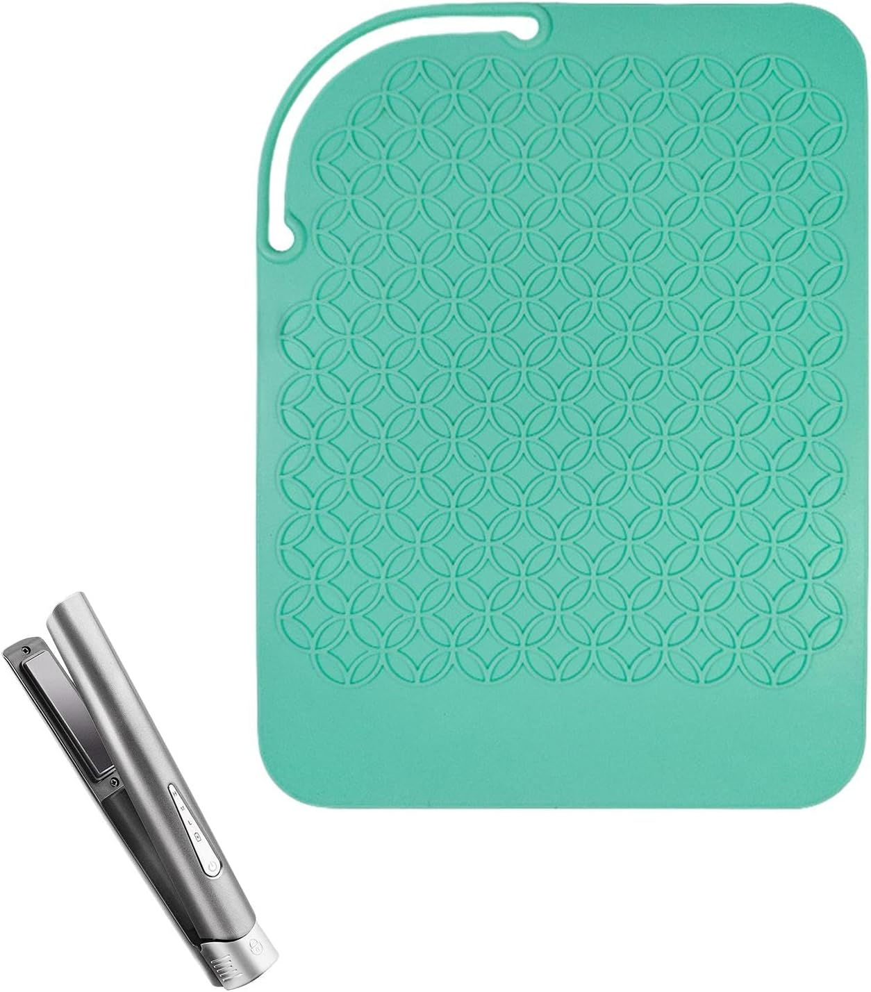 CARRORABI Flat Iron Mat Heat Resistant,Silicone Heat Resistant Mat for Hair Tool | Hair Curler Protective Mats Non-Slip Hairdressing Accessories for Curling Iron Hair Straightener Hot Tools