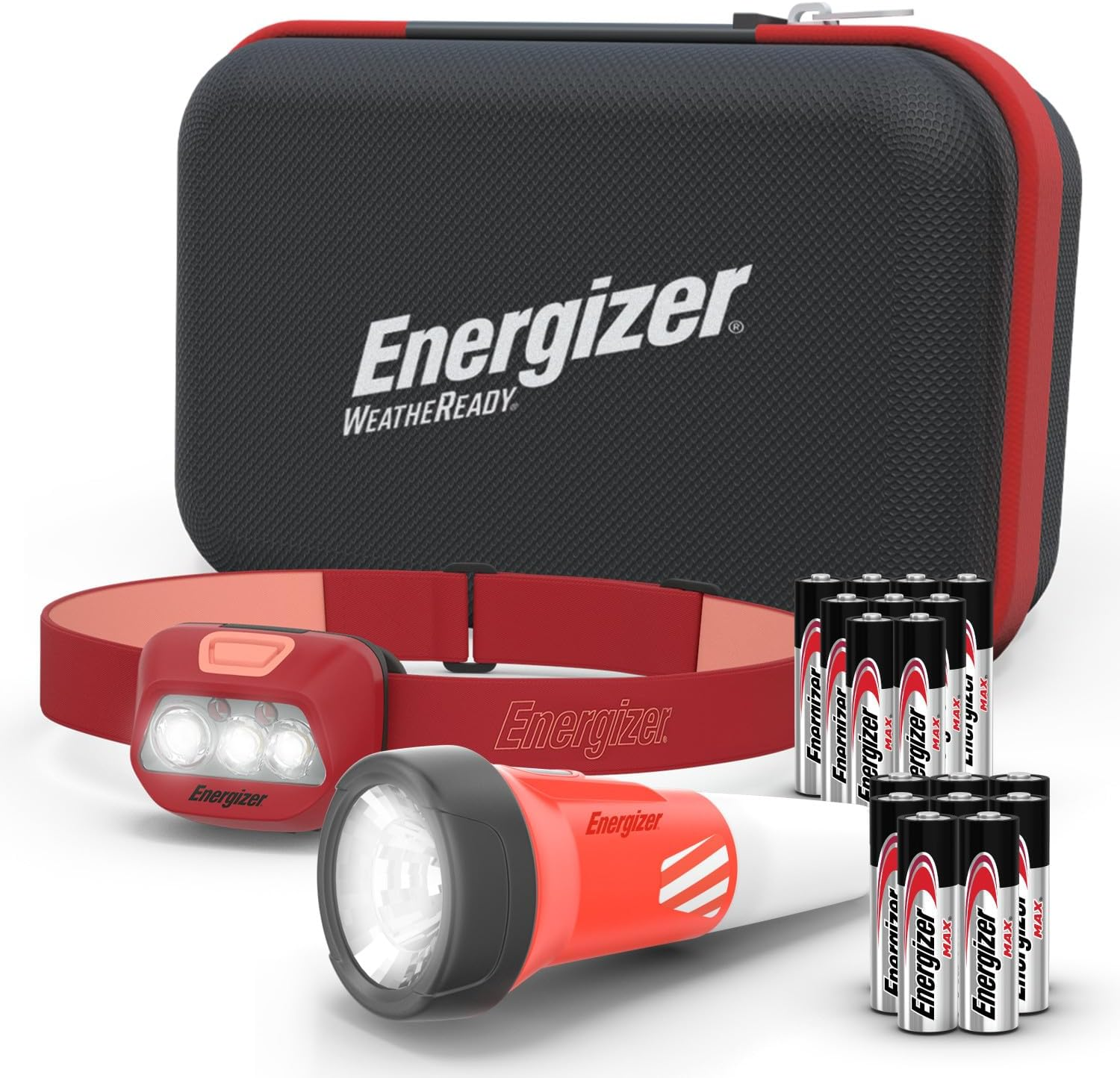 Energizer Preparation Kit, Power Outage Kit with 2-In-1 LED Flashlight-Lantern Combo (90 Lumens), LED Headlamp (325 Lumens), Backup Batteries, and Storage Case image number 5