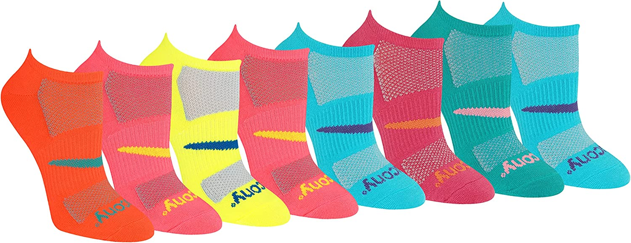 Saucony Women'S 6-Pack Performance Super Lite No-Show Athletic Running Socks