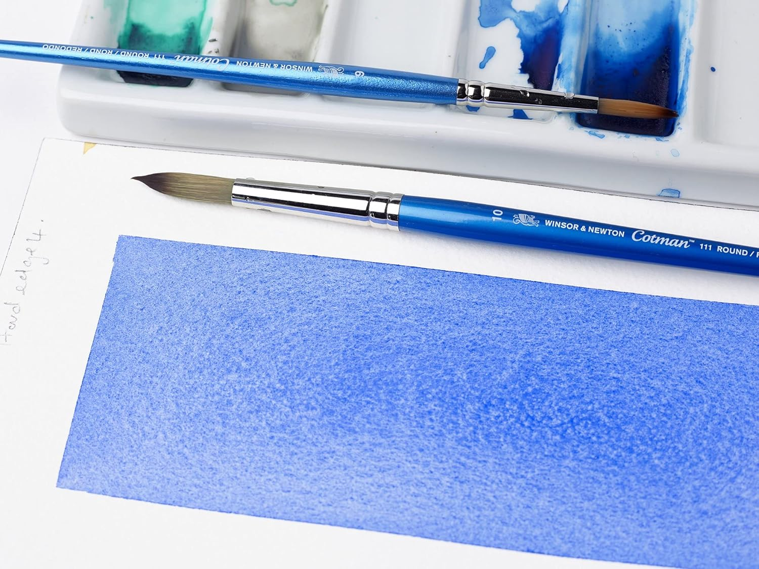 Winsor & Newton 5390607 Cotman Watercolour Synthetic Hair 3 Brushes in Set with Excellent Bounce, Colour Carrying Capacity and Point Accuracy - 3 round Brushes No. 0, 4, 8