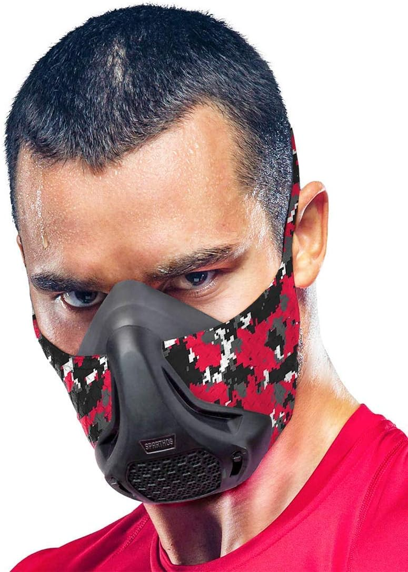 Sparthos Workout Mask - High Altitude Elevation Simulation - for Gym, Cardio, Fitness, Running, Endurance and HIIT Training [16 Breathing Levels]