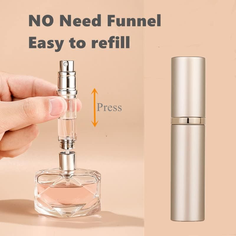Perfume Atomizer Refillable, Portable Mini Perfume Spray Bottles Empty Spray, Dispensers, Sprayers, Atomisers with Bottom Pump for Travel, Leak-Proof image number 6