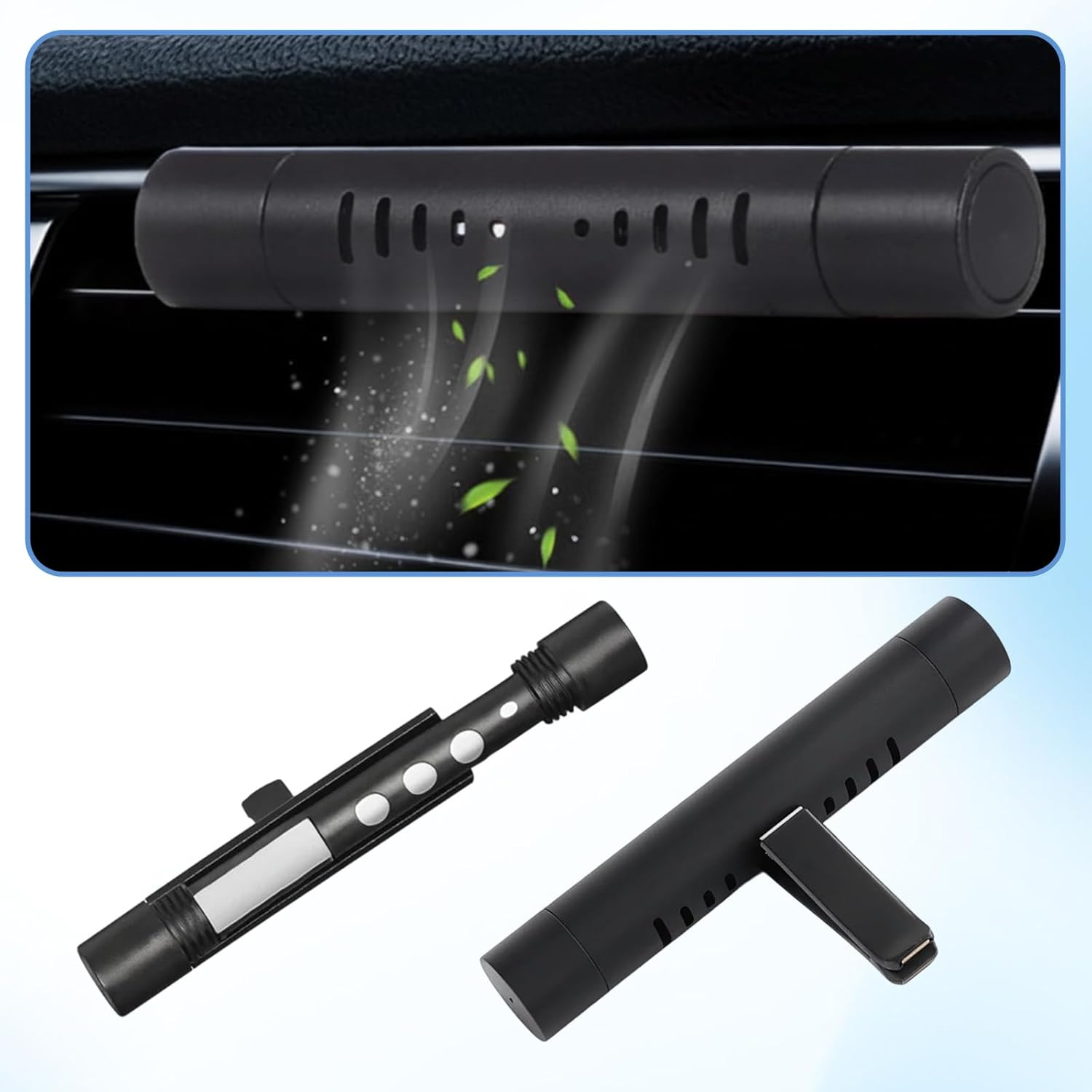 2 Pcs Car Diffuser, Glasshouse Car Air Freshener with 15 Scent Refills,Vent Clips, Long-Lasting Car Scent, Car Perfume Air Freshener, Essentials for Fresh and Pleasant Ride image number 4