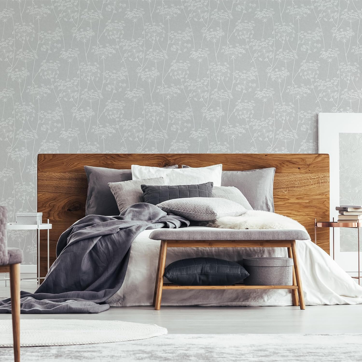 Graham & Brown 33-304 Aura Grey Wallpaper, Gray image number 6