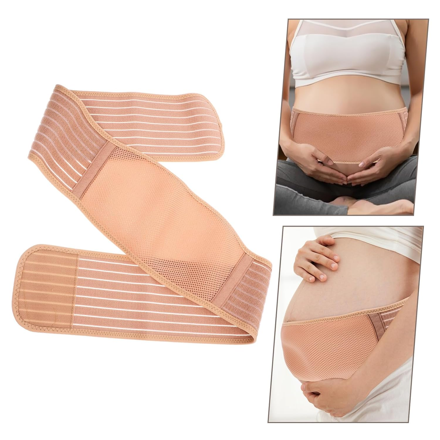 Maternity Belly Support Band for Pregnant Women Pre-Pregnancy Waist Back Abdomen Support Adjustable Breathable Belly Band for Pregnancy Comfort image number 5