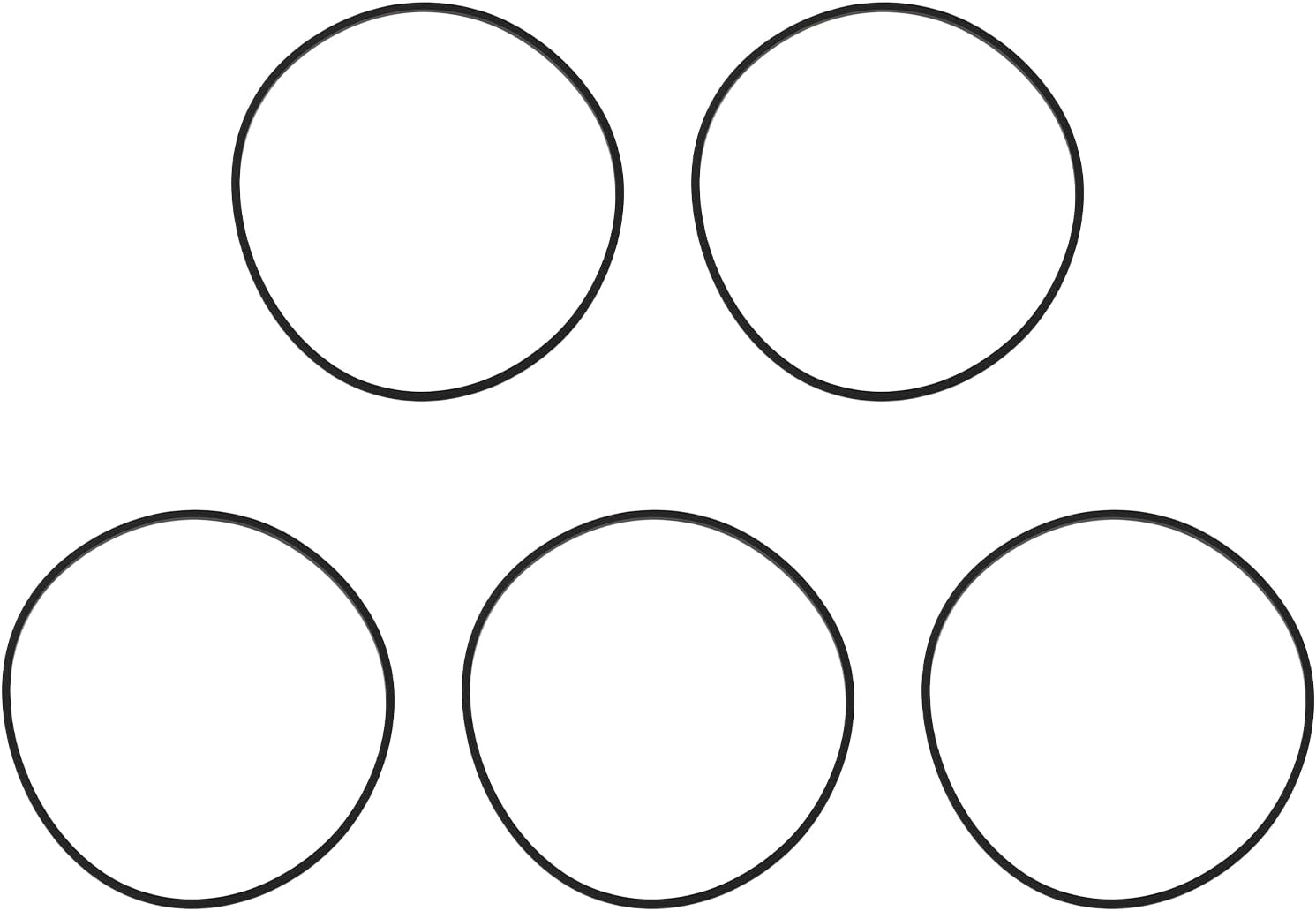 Emagtech 5Pcs 60Mm Cassette Tape Deck Recorder Rubber Drive Belt for Tape Players Cassette Decks CD ROM Drives image number 4