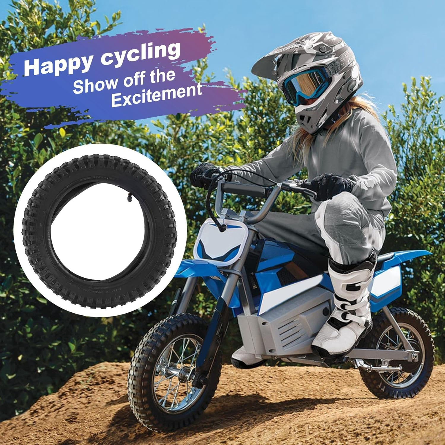 12 1/2 X 2.75 Tyre 12.5 X2.75 Tire for 49Cc Motorcycle Mini Dirt Bike Tire MX350 MX400 Scooter(Inner & Outer Tire) image number 4