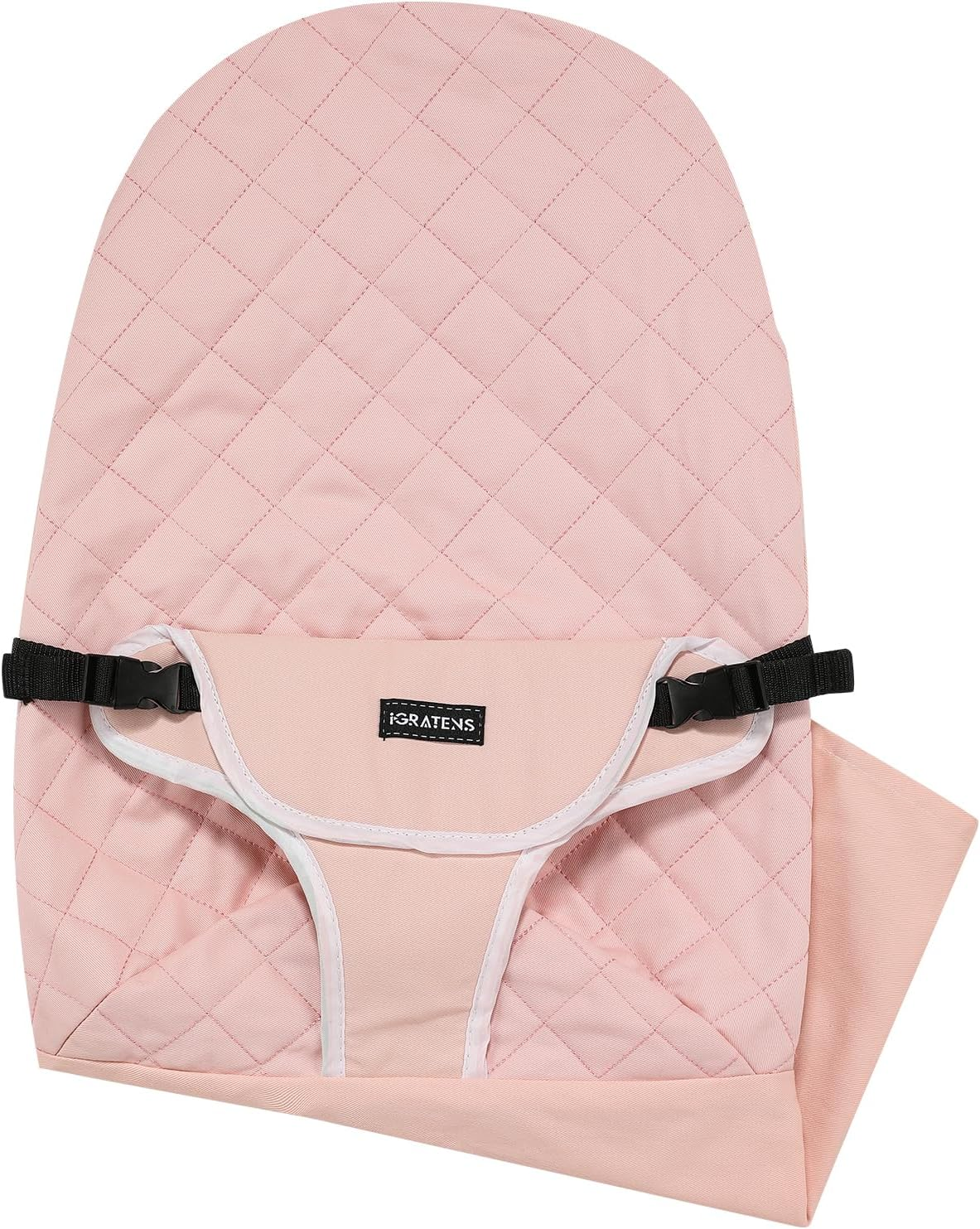 Igratens Fabric Seat for Bouncer - Baby Bjorn Bouncer Cover Compatible with Balance Soft & Bliss Model, 100% Cotton, Skin -Friendly, Machine Washable, Black